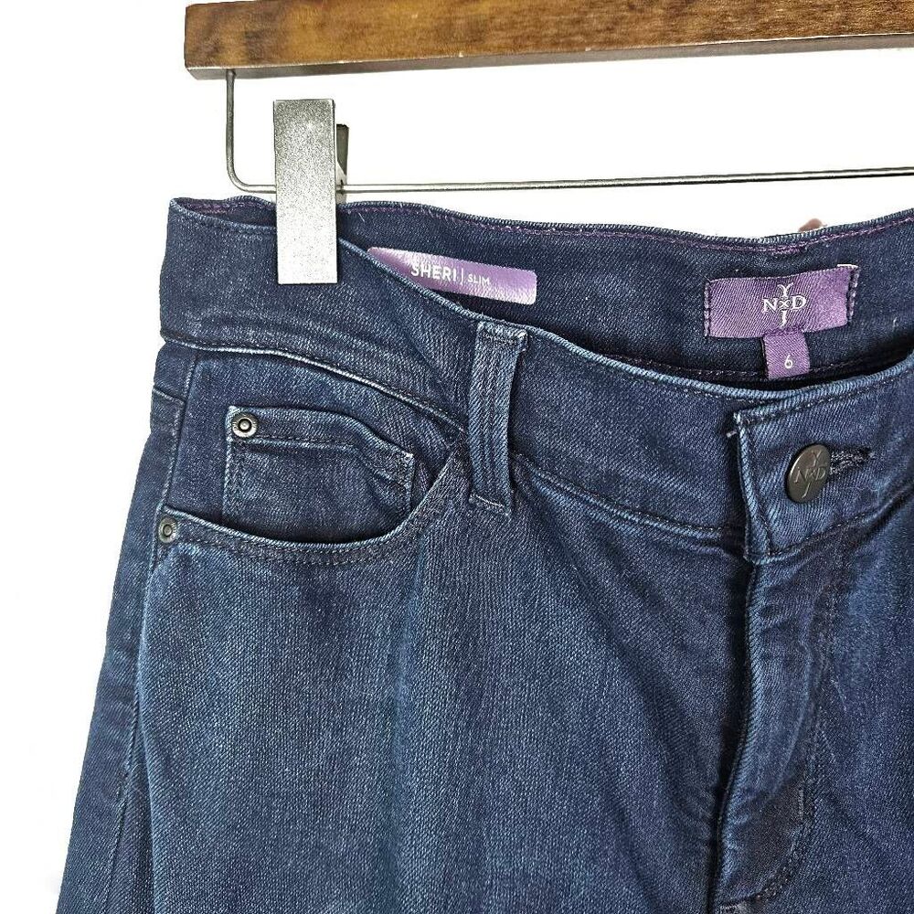 NOT YOUR DAUGHTERS JEANS Sheri Slim Deep Wash Lift Tuck Straight Leg Jean Size 6 - Picture 2 of 9